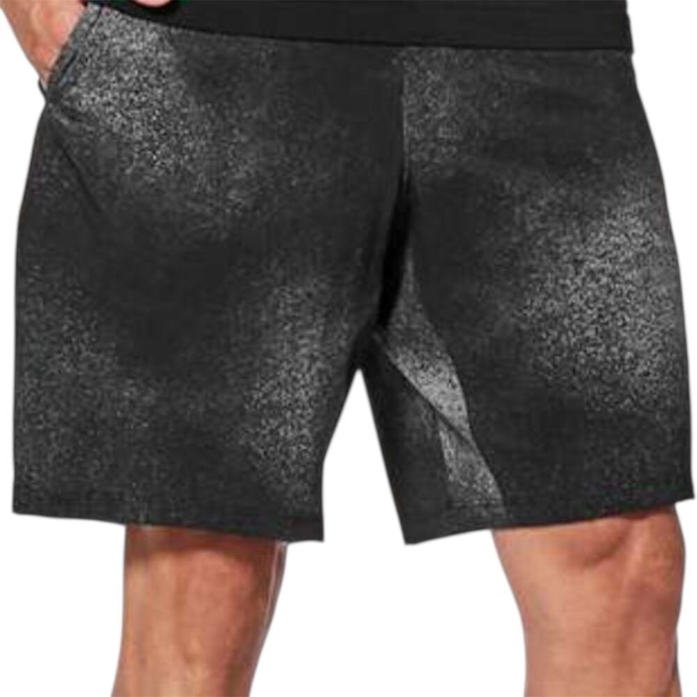 Lululemon Pace Breaker Shorts 9" Zip Pocket Ocean Spray Ice Grey Black XL